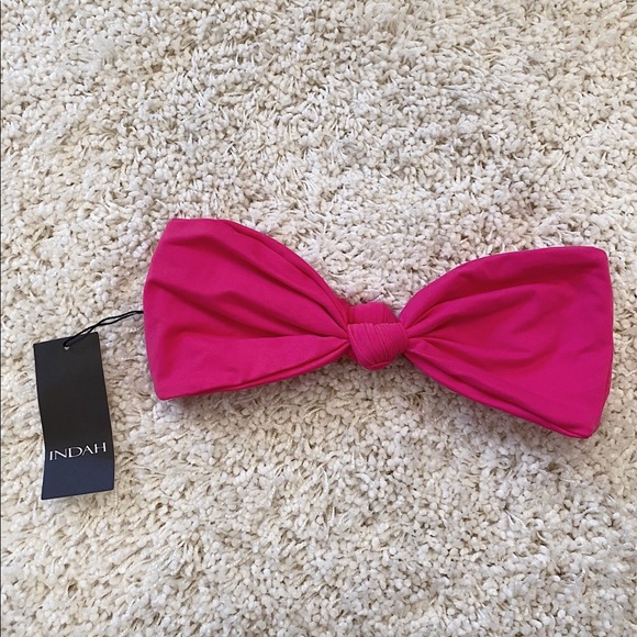 Indah hot pink (bow style) bikini top - Picture 2 of 4